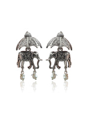SWATI SILVER LOOKALIKE STUD EARRINGS